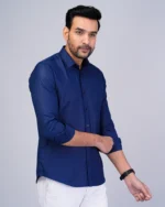 Blue Colour Full Sleeve Men Formal Shirt - Image 4