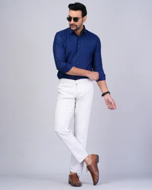 Blue Colour Full Sleeve Men Formal Shirt