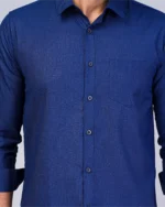 Blue Colour Full Sleeve Men Formal Shirt - Image 2