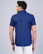 Blue Colour Half Sleeve Men Formal Shirt - Image 3