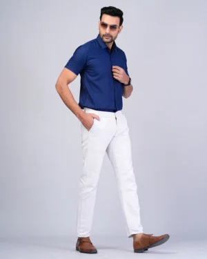 Blue Colour Half Sleeve Men Formal Shirt