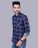 Brown Colour Full Sleeve Men Check Shirt - Image 4
