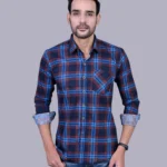 Brown Colour Full Sleeve Men Check Shirt