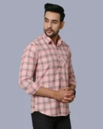 Grey Colour Full Sleeve Men Check Shirt