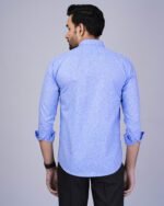 Men Light Blue Cotton Formal Shirt - Image 3