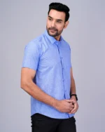 Light Blue Half Sleeve Mens Shirts