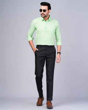 Light Green Colour Full Sleeve Men Formal Shirt