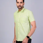 Light Green Half Sleeve-Men Shirts