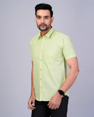 Light Green Half Sleeve-Men Shirts