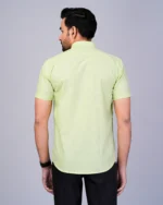 Light Green Half Sleeve Men Shirts - Image 4