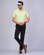 Light Green Half Sleeve Men Shirts - Image 2