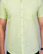 Light Green Half Sleeve Men Shirts - Image 6