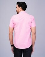 Light Pink Half Sleeve Men Shirts - Image 5