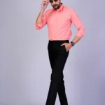 Men Formal Pink Shirt Blacklilly