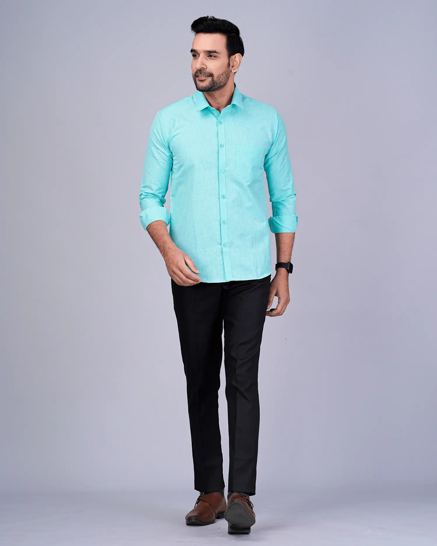 Men Rama Blue formal shirt -04