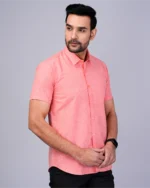 Pink Half Sleeve Men Shirts Blacklilly