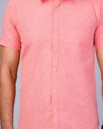 Pink Half Sleeve Men Shirts Blacklilly - Image 4
