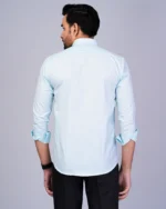 Sky Blue Colour Full Sleeve Men Formal Shirt - Image 3