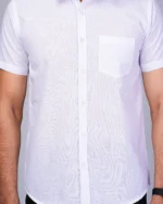 White Half Sleeve Men Shirts