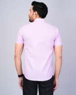 Purple Half Sleeve Men Shirts - Image 2