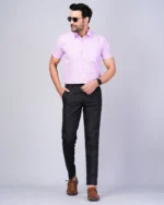 Purple Half Sleeve Men Shirts