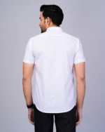 White Half Sleeve Men Shirts Blacklilly - Image 3