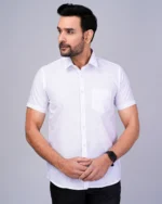 White Half Sleeve Men Shirts Blacklilly - Image 6