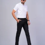 White Half Sleeve Men Shirts