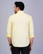Yellow Colour Full Sleeve Men Formal Shirt - Image 3