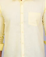 Yellow Colour Full Sleeve Men Formal Shirt - Image 2