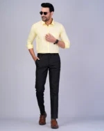 Yellow Colour Full Sleeve Men Formal Shirt