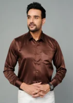 Brown Colour Full Sleeve Men Formal Shirt - Image 3
