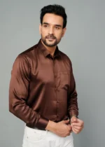 Brown Colour Full Sleeve Men Formal Shirt - Image 5