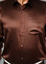 Brown Colour Full Sleeve Men Formal Shirt - Image 2