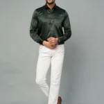 Dark Green Colour Full Sleeve Men Formal Shirt (5)