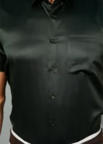 Dark Green Colour Half Sleeve Men Party Wear - Image 2