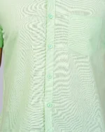 Light Green Colour Half Sleeve Men Formal Shirt - Image 2