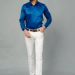 Royal Blue Colour Half Sleeve Men Formal Shirt