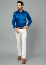 Royal Blue Colour Half Sleeve Men Formal Shirt